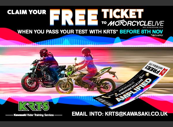 Pass Your Motorcycle Test with KRTS and Receive a Free Ticket to Motorcycle Live 2024