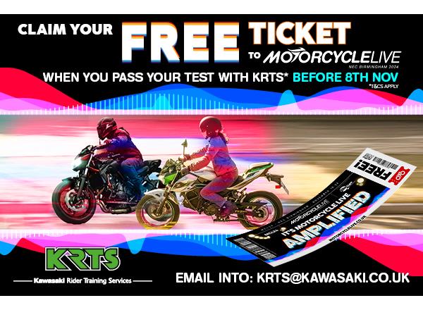 Pass Your Motorcycle Test with KRTS and Receive a Free Ticket to Motorcycle Live 2024