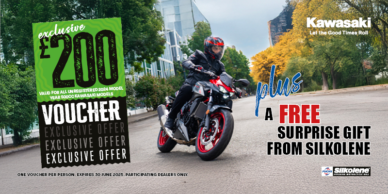 Get a free gift with Kawasaki and Silkolene!