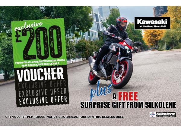 Get a free gift with Kawasaki and Silkolene!
